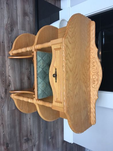 Vintage Style Wooden Cabinet with Chair