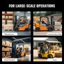 Extensions, 82" Length 4.5" Width, Heavy Duty Carbon Steel Fork Extensions for Forklifts, 1 Pair Forklift Extensions with Pins Image 5