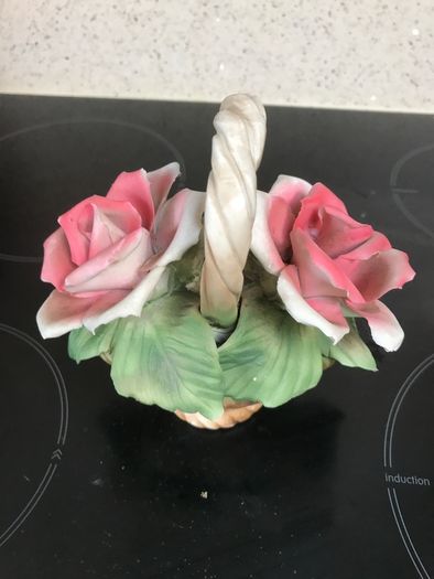 Capo di Monte style rose basket