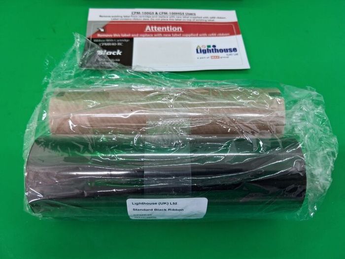 Postage - 2 x NEW Lighthouse CPM-100 Black Ribbon Refill