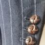 Navy Pinstripe Wool Blazer Image 5
