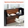 Reception Desk, 62.99 x 23.62 x 43.70 in Rectangular Front Counter Table, Office Reception Desk Front Retail Counter with LED Light, Image 2