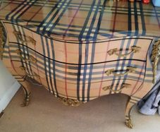 Burberry Plaid Chest of drawers / Cabinet / Credenza