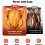 Countertop Vertical Rotating Oven 22L Rotisserie Shawarma Machine, 1500W Kebab Grill Roaster with Heat-Resistant Door, Drip Tray, Timer & Temp Control, Kebab Rack with 7 Skewers Image 3
