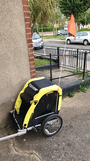 Double Child Bike Trailer | 2 Seat Child Baby Bicycle Trailer