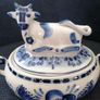 Gzhel Cow Sugar Bowl Image 5