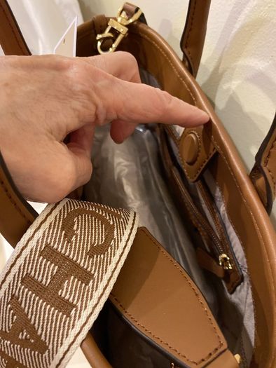 New Michael kors Tan/white handbag