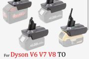 Adapter For Dyson V6 V7 V8 To For Makita/Dewalt/Milwaukee 18V Li-ion Battery DC59 DC58 DC62 SV09 SV05 SV10 V8