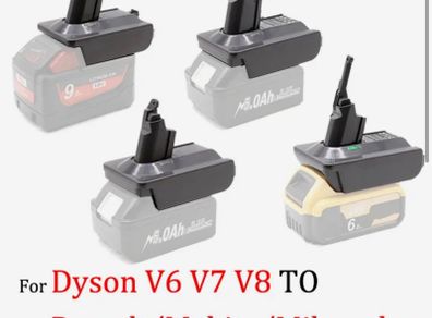 Adapter For Dyson V6 V7 V8 To For Makita/Dewalt/Milwaukee 18V Li-ion Battery DC59 DC58 DC62 SV09 SV05 SV10 V8