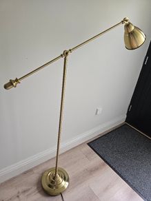 Ikea BAROMETER floor/reading lamp, brass-colour
