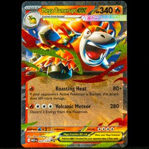 Mega Camerupt EX 022/132 Half Art Double Rare Holo Mega Evolution Base Set Pokemon Card