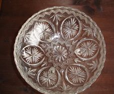Art Deco Walter & Sohne Flint Pressed Glass 3 Legged Feo Bowl 1931