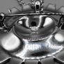 GEORG JENSEN Rhodinated Sterling Silver Daisy Pendant / Brooch Image 4