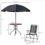 Garden Furniture Set  Table, 4 Chairs & Parasol Image 3