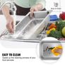 4 Pack Steam Table Pans 20.9 x 12.8 x 3.9 Inch Deep Steam Table Pan Full Size 13L Deep Food Container Stainless Steel Oven Tray Hotel Pans Anti-Jam Steam Table Food Pan Image 4