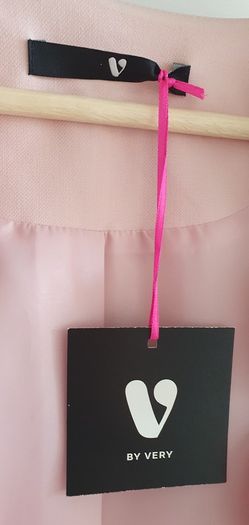 V by VERY pink scallop trim jacket Sz 14 - Bnwt Rrp 60