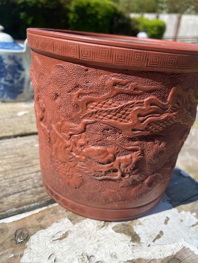 Chinese Zisha Yixing Clay Vase/brush pot