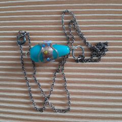 Vintage Murano Glass Pendant - Silver Chain