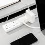 DESIRETECH White Electric Extension Lead - 4 Gang, 1 Metre Cable with UK Plug & 3 Pin Socket - Wall Mountable & Multi Socket Mains Strip for Home, Bedroom, Kitchen, & Office (1 Pack) Image 7