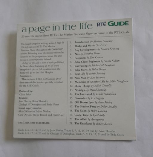 CD - a page in the life - 20 true life stories