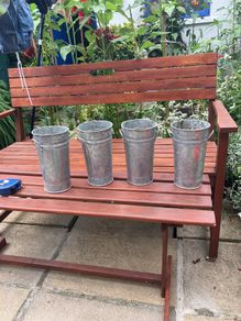Galvanised planters