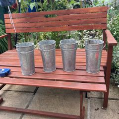 Galvanised planters