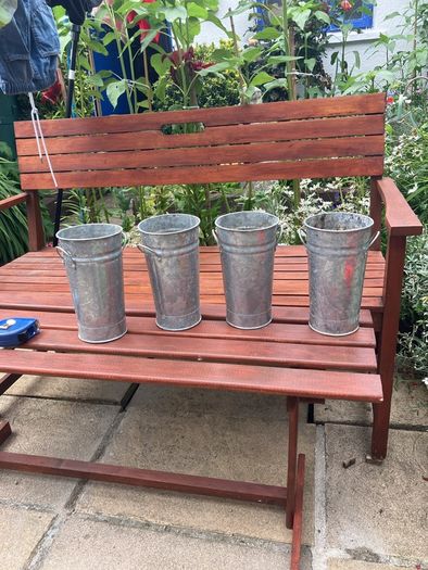 Galvanised planters