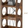 Record Player Stand, 4-Tier Vinyl Record Storage Cabinet Holds up to 300+ Albums Image 2