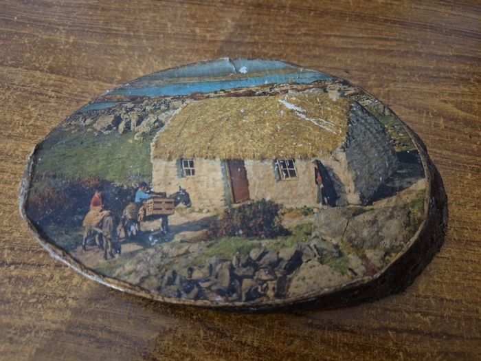 Vintage Old Irish Art on Wood