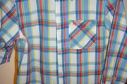 Boys Multi colored check long sleeve shirt 7 - 8 years LOGG H&amp;M