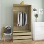 Wardrobe Sonoma Oak 100x50x200 cm Chipboard Image 5