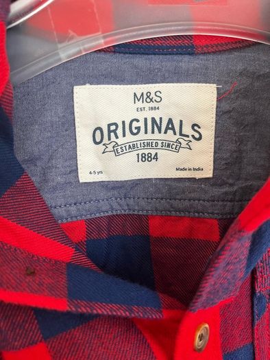 M&S 100% cotton boys shirt age 4-5