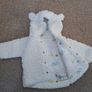 white fluffy newborn jacket M&S Image 2