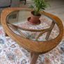 Nathan Mid Century Antique Triangular Teak and Glass Coffee Table Image 6