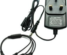 Security-01 AC to DC 12V 2A Power Supply Adapter with 4-Way Power Splitter for CCTV Security Camera DVR NVR Led Strip