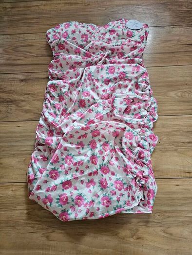 More To Come Strapless Floral Dress