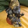 Baby Ganesha Black and Gold Figurine Image 4