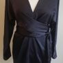 ASOS Design Mini Dress & Wrap Waist In Satin In Black New With Tags UK8 CAN POST Image 5