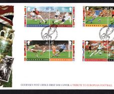 1996 Guernsey European Soccer Championship Final in England Commemorative Stamps Official First Day Cover (FDC)