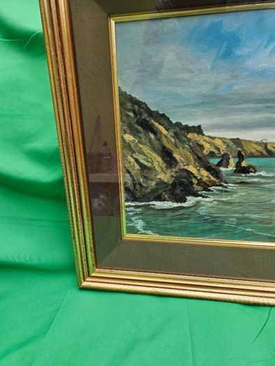 Beautiful Irish Maritime Landscape by Carmel Lynch  Framed Painting on Board