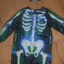 Brand New x2 Piece Skeleton Costume - Mask & Overall - Size - 5-6 Years Image 5