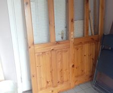 solid pine glass doors