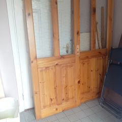 solid pine glass doors