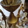 Vintage 1960 ceiling Glass Drops Murano 3 Arms Image 5