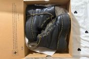 Dr.Martens Sinclair max plataform boots in black Pisa Leather
