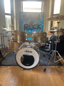 Vintage 1970s Ludwig Champagne Sparkle 4-piece drum kit