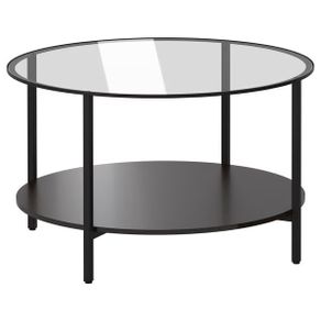 IKEA VITTSJO Coffee table, black/glass