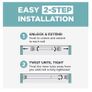 Brand New Extendable Shower Curtain Rod Telescopic 74.5-163cm Rust-Resistant Image 5
