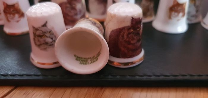 Collection of Assorted Cat Themed Thimbles