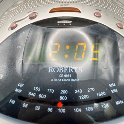 Roberts CR9961 3 Band Clock Radio fm\mw\lw Alarm Tested Working